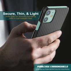 IPhone 11 Case, Punkcase CarbonShield, Heavy Duty & Ultra Thin 2 Piece Dual Layer [shockproof] -Phone Vibe Shop View Carbonshield Iphone 11