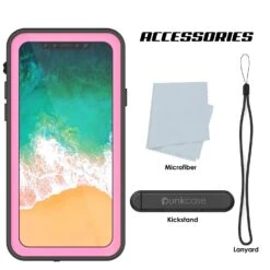 IPhone X Waterproof IP68 Case, Punkcase [Pink] [StudStar Series] [Slim Fit] [Dirtproof] -Phone Vibe Shop acessories studstar iphone8 323af2ac 2ba8 4eff bb08 8284e88567bf