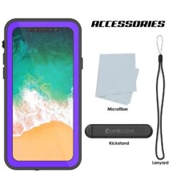 IPhone X Waterproof IP68 Case, Punkcase [Purple] [StudStar Series] [Slim Fit] [Dirtproof] -Phone Vibe Shop acessories studstar iphone8 fe7567ab 8e87 4637 97a8 2867612a9742