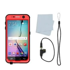 Galaxy S6 Waterproof Case PunkCase StudStar Red Thin 6.6ft Underwater IP68 Shock/Dirt/Snow Proof -Phone Vibe Shop acessoris a9f337ee 1d8b 4ed0 90bb e8dc5512b9f9
