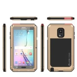 Note 4 Case, Punkcase® METALLIC Series GOLD W/ TEMPERED GLASS | Aluminum Frame -Phone Vibe Shop all view 376b4507 e8fd 4933 8603 ce28ee3c48e5