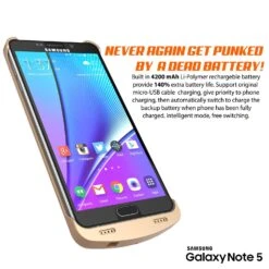 Galaxy Note 5 Battery Case, Punkcase 5000mAH Charger Case W/ Screen Protector | IntelSwitch [Gold] -Phone Vibe Shop battery batterycase note 5 6e43fcf4 f40b 4cae 98bb ed00909d7a48