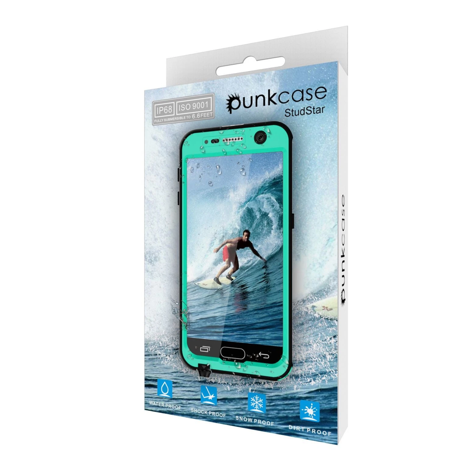 Galaxy S6 Waterproof Case PunkCase StudStar Teal Thin 6.6ft Underwater IP68 Shock/Dirt/Snow Proof 8 Galaxy S6 Waterproof Case PunkCase StudStar Teal Thin 6.6ft Underwater IP68 Shock/Dirt/Snow Proof - Image 6