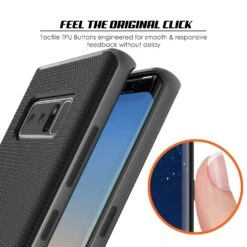 Galaxy Note 8 Case, PunkCase [Stealth Series] Hybrid 3-Piece Shockproof Dual Layer Cover [Non-Slip] [Soft TPU + PC Bumper] With PUNKSHIELD Screen Protector For Samsung Note 8 [Grey] -Phone Vibe Shop button stealth Galaxy Note 8 5b759c4c 5c14 4a8a 93b7 1e1b5a4a8d15