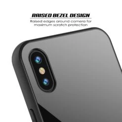 IPhone X Case, Punkcase GlassShield Ultra Thin Protective 9H Full Body Tempered Glass Cover W/ Drop Protection & Non Slip Grip For Apple IPhone 10 [Black] -Phone Vibe Shop camera glass case iphone X
