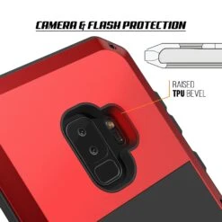 Galaxy S9 Plus Metal Case, Heavy Duty Military Grade Rugged Armor Cover [shock Proof] Hybrid Full Body Hard Aluminum & TPU Design [non Slip] W/ Prime Drop Protection For Samsung Galaxy S9 Plus [Red] -Phone Vibe Shop camera metallic case Galaxy S9 576b6651 51da 461d a8a1 013f5106f744
