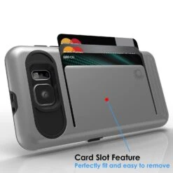 Galaxy S6 EDGE Plus Case PunkCase CLUTCH Grey Series Slim Armor Soft Cover Case W/ Screen Protector -Phone Vibe Shop card wallet samsung s6 3f9ef988 7f41 4539 ab8d bb4220d9851b