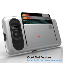 Galaxy S6 Case PunkCase CLUTCH Silver Series Slim Armor Soft Cover Case W/ Tempered Glass -Phone Vibe Shop card wallet samsung s6 69b21f7d 737b 42f7 b7b8 75f944b03714