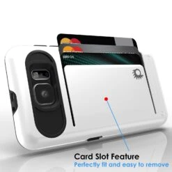 Galaxy S6 EDGE Case PunkCase CLUTCH White Series Slim Armor Soft Cover Case W/ Screen Protector -Phone Vibe Shop card wallet samsung s6 ac15ffbd a91f 489a 9ef4 e9d0023f121f