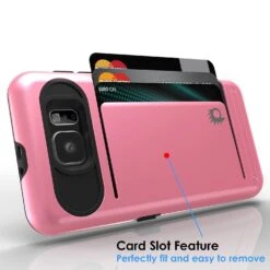 Galaxy S6 EDGE Plus Case PunkCase CLUTCH Pink Series Slim Armor Soft Cover Case W/ Screen Protector -Phone Vibe Shop card wallet samsung s6 d7e50299 972e 4208 8591 306f3883685c