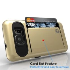 Galaxy S7 Case PunkCase CLUTCH Gold Series Slim Armor Soft Cover Case W/ Tempered Glass -Phone Vibe Shop card wallet samsung s7 0b13502f 7fe7 40d1 b563 f443eaca36e7