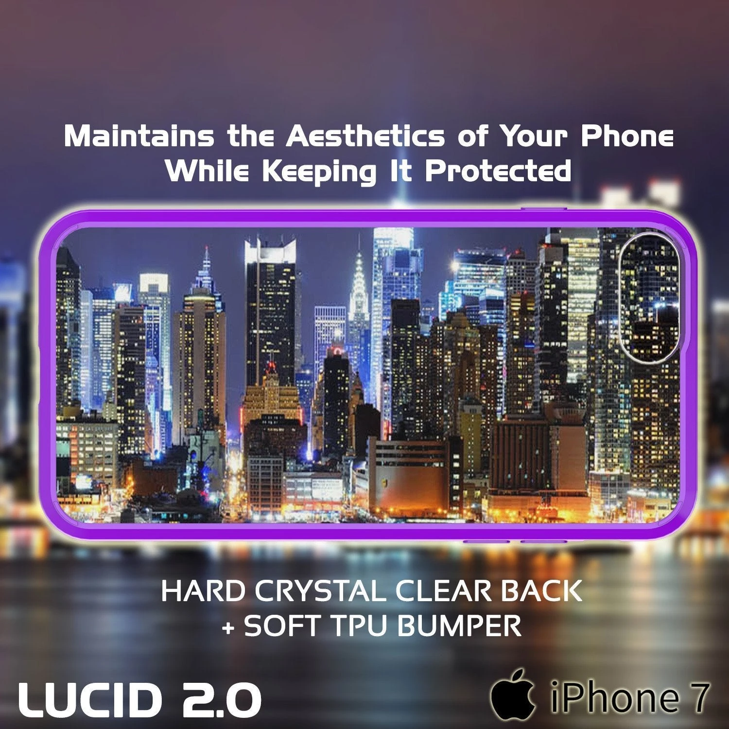 IPhone 8+ Plus Case Punkcase® LUCID 2.0 Purple Series W/ PUNK SHIELD Screen Protector | Ultra Fit 7 IPhone 8+ Plus Case Punkcase® LUCID 2.0 Purple Series W/ PUNK SHIELD Screen Protector | Ultra Fit - Image 5