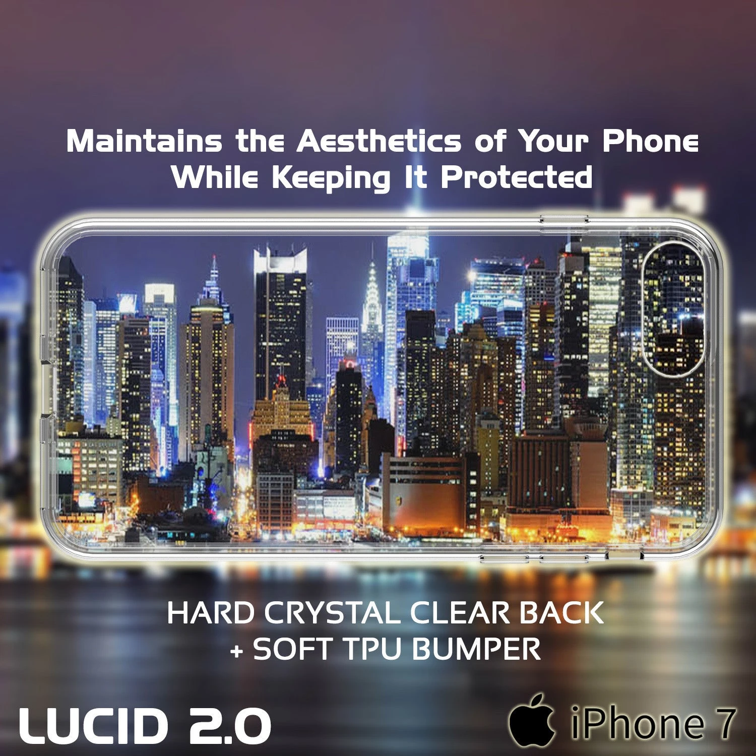 IPhone 7 Case Punkcase® LUCID 2.0 Clear Series Series W/ PUNK SHIELD Screen Protector | Ultra Fit 8 IPhone 7 Case Punkcase® LUCID 2.0 Clear Series Series W/ PUNK SHIELD Screen Protector | Ultra Fit - Image 6