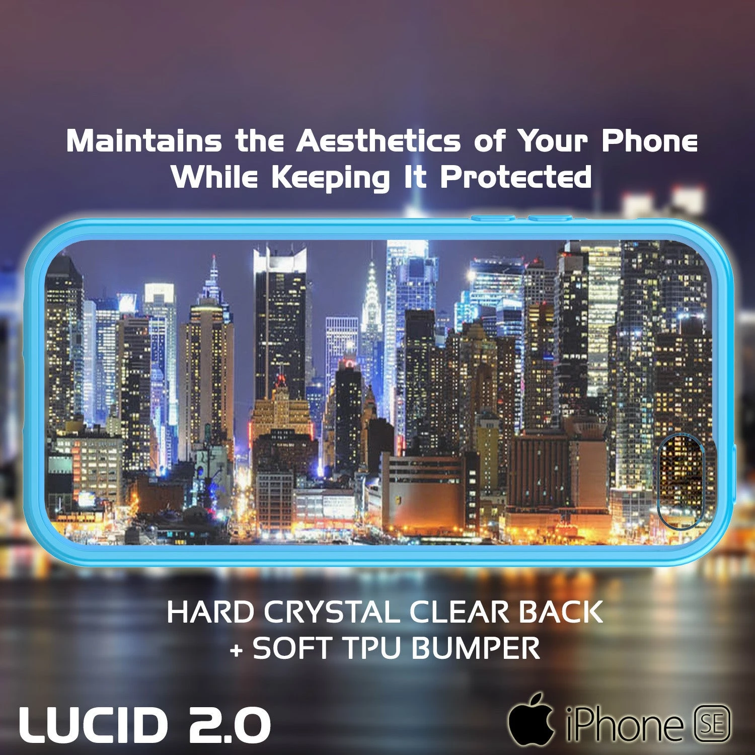 IPhone SE/5S/5 Case Punkcase® LUCID 2.0 Light Blue Series W/ PUNK SHIELD Screen Protector | Ultra Fit 8 IPhone SE/5S/5 Case Punkcase® LUCID 2.0 Light Blue Series W/ PUNK SHIELD Screen Protector | Ultra Fit - Image 6