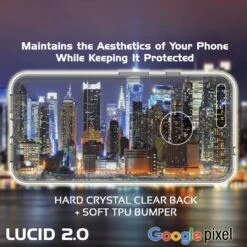 Google Pixel XL Case Punkcase® LUCID 2.0 Crystal Black Series W/ PUNK SHIELD Glass Screen Protector | Ultra Fit -Phone Vibe Shop clear lucid 2 pixel a5fbb458 a8d1 4e81 a707 b725f613186d