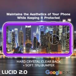 Google Pixel XL Case Punkcase® LUCID 2.0 Purple Series W/ PUNK SHIELD Glass Screen Protector | Ultra Fit -Phone Vibe Shop clear lucid 2 pixel a9628c1f 10bc 475b bf83 88bfa738d3a6