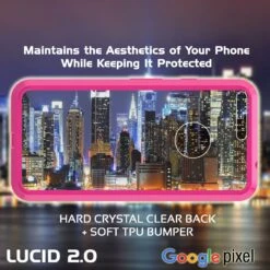 Google Pixel XL Case Punkcase® LUCID 2.0 Pink Series W/ PUNK SHIELD Glass Screen Protector | Ultra Fit -Phone Vibe Shop clear lucid 2 pixel aba30ec3 b9d6 4e8b 9262 441e896a0c00