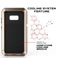 Galaxy S8Case, PUNKcase Metallic Gold ShockproofSlim Metal Armor Case -Phone Vibe Shop cooling system metallic S8 edit