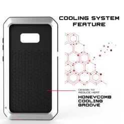 Galaxy S8+ PlusCase, PUNKcase Metallic White ShockproofSlim Metal Armor Case -Phone Vibe Shop cooling system metallic S8 edit 0ca68cbb 2988 4a4c 9ed8 3713796e6892