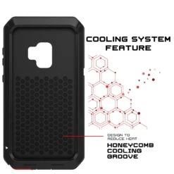 Galaxy S9 Metal Case, Heavy Duty Military Grade Rugged Armor Cover [shock Proof] Hybrid Full Body Hard Aluminum & TPU Design [non Slip] W/ Prime Drop Protection For Samsung Galaxy S9 [Black] -Phone Vibe Shop cooling metallic case Galaxy S9