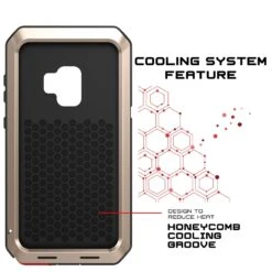 Galaxy S9 Metal Case, Heavy Duty Military Grade Rugged Armor Cover [shock Proof] Hybrid Full Body Hard Aluminum & TPU Design [non Slip] W/ Prime Drop Protection For Samsung Galaxy S9 [Gold] -Phone Vibe Shop cooling metallic case Galaxy S9 3719b93f e5c0 4218 afc4 3212a3c4e501