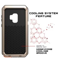 Galaxy S9 Plus Metal Case, Heavy Duty Military Grade Rugged Armor Cover [shock Proof] Hybrid Full Body Hard Aluminum & TPU Design [non Slip] W/ Prime Drop Protection For Samsung Galaxy S9 Plus [Gold] -Phone Vibe Shop cooling metallic case Galaxy S9 8b27ebca ed4f 47a3 b8b0 efe3af014d36