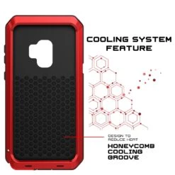 Galaxy S9 Plus Metal Case, Heavy Duty Military Grade Rugged Armor Cover [shock Proof] Hybrid Full Body Hard Aluminum & TPU Design [non Slip] W/ Prime Drop Protection For Samsung Galaxy S9 Plus [Red] -Phone Vibe Shop cooling metallic case Galaxy S9 c5ef142a e196 44f2 88de 965aaff2965f