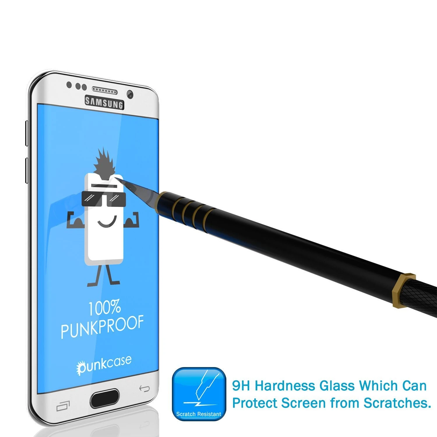 Galaxy S7 White Screen Protector, Punkcase Glass SHIELD Tempered Glass Protector 0.33mm Thick 9H 6 Galaxy S7 White Screen Protector, Punkcase Glass SHIELD Tempered Glass Protector 0.33mm Thick 9H - Image 4