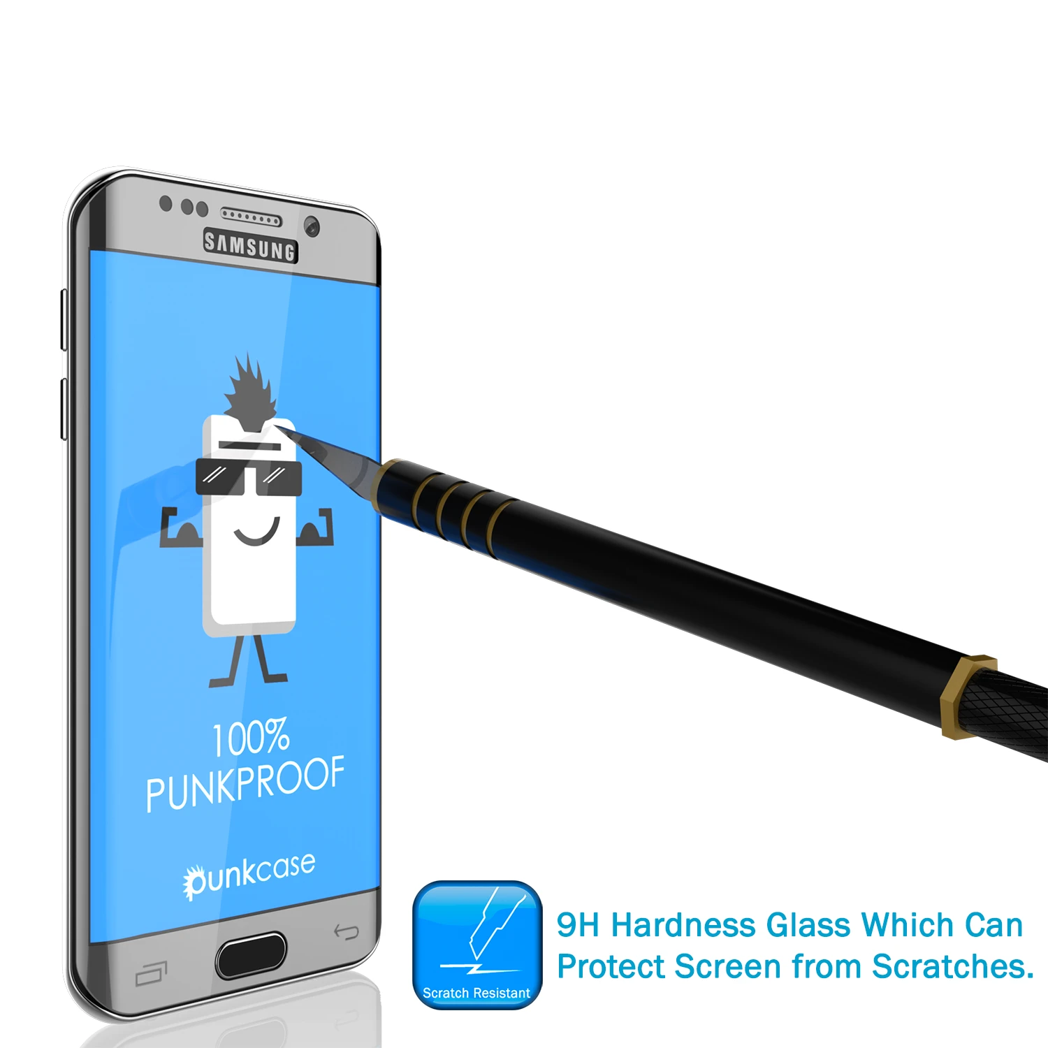 Galaxy S7 Edge Silver Punkcase Glass SHIELD Tempered Glass Screen Protector 0.33mm Thick 9H Glass 6 Galaxy S7 Edge Silver Punkcase Glass SHIELD Tempered Glass Screen Protector 0.33mm Thick 9H Glass - Image 4