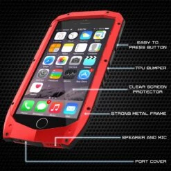 IPhone 6s/6 Case, Punkcase Metallic PRO Red Series Cover W/ Attached Screen Protector | Touch-ID -Phone Vibe Shop description metallic pro iphone 6 f5aa063f aaca 4868 ac39 9328119e6a1b