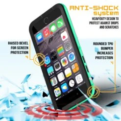 Apple IPhone 7/6s/6 Waterproof Case, PUNKcase CRYSTAL 2.0 Teal W/ Attached Screen Protector| Warranty -Phone Vibe Shop drop 0b49e099 8722 42f8 ad85 ded3cfd73ef0
