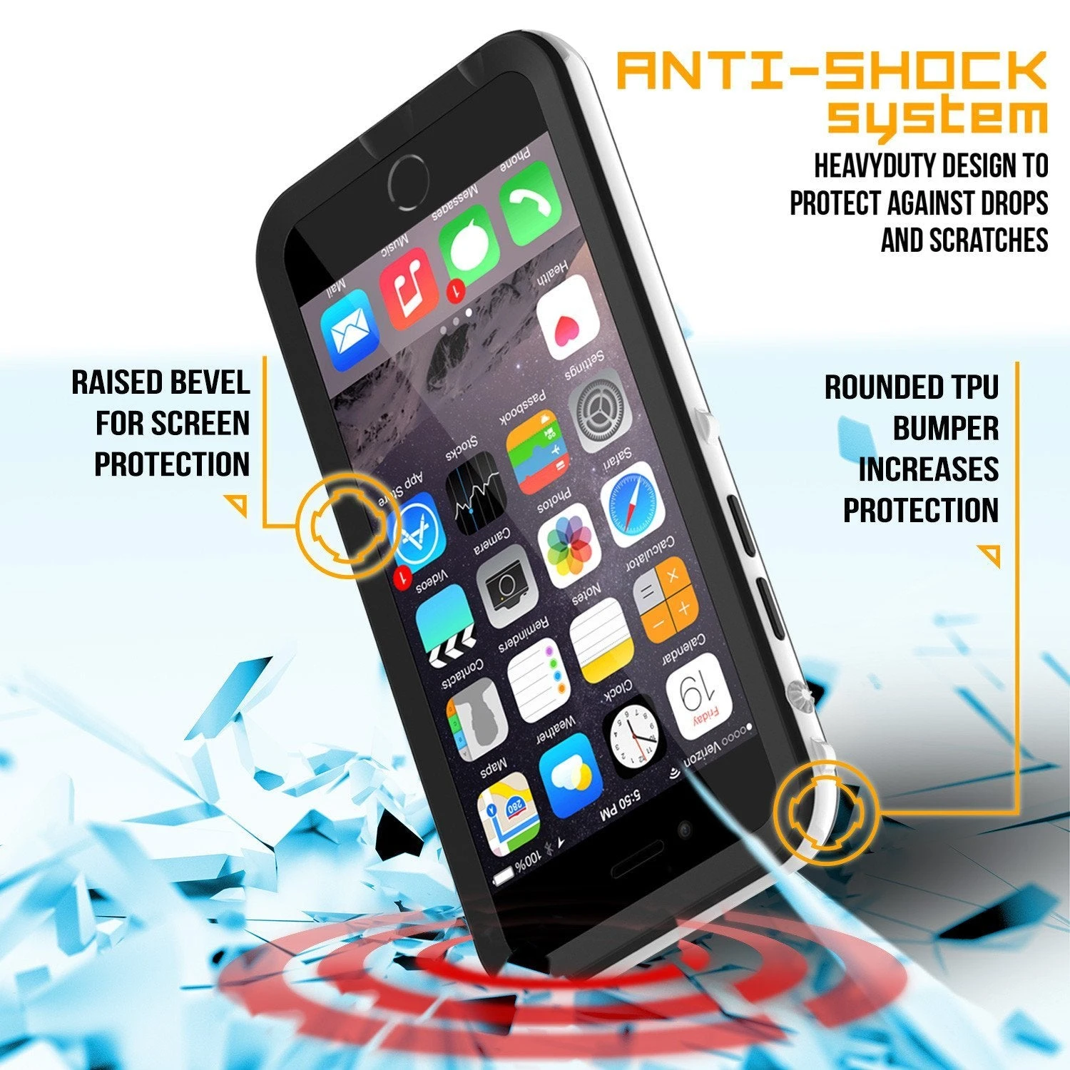 Apple IPhone 8 Waterproof Case, PUNKcase CRYSTAL 2.0 White W/ Attached Screen Protector| Warranty 7 Apple IPhone 8 Waterproof Case, PUNKcase CRYSTAL 2.0 White W/ Attached Screen Protector| Warranty - Image 5