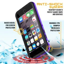 Apple IPhone 7/6s/6 Waterproof Case, PUNKcase CRYSTAL 2.0 Purple W/ Attached Screen Protector| Warranty 12 Apple IPhone 7/6s/6 Waterproof Case, PUNKcase CRYSTAL 2.0 Purple W/ Attached Screen Protector| Warranty -Phone Vibe Shop drop 29e0bf29 42c7 4307 aaee 479febff8d37