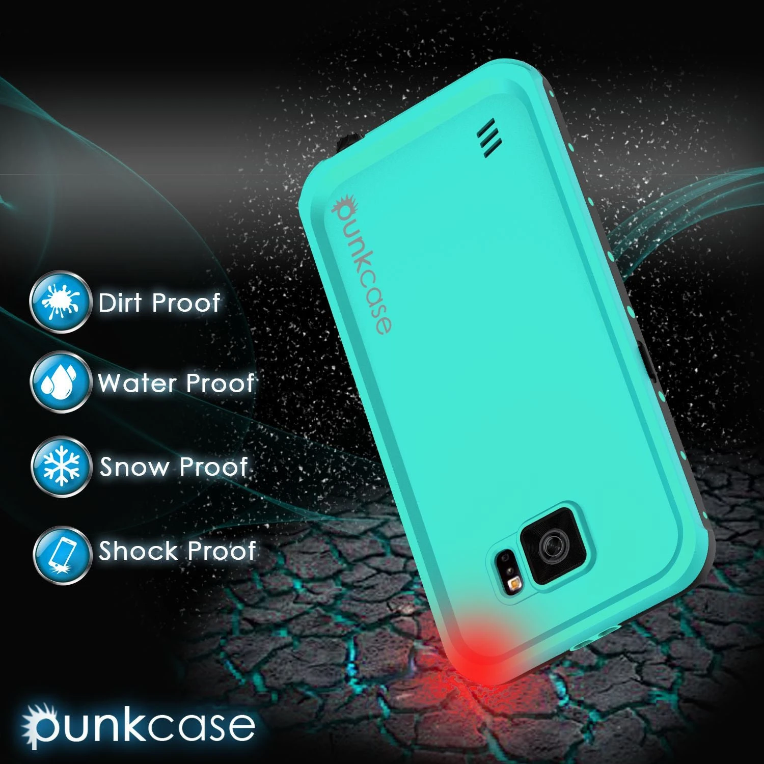 Galaxy S6 Waterproof Case PunkCase StudStar Teal Thin 6.6ft Underwater IP68 Shock/Dirt/Snow Proof 6 Galaxy S6 Waterproof Case PunkCase StudStar Teal Thin 6.6ft Underwater IP68 Shock/Dirt/Snow Proof - Image 4
