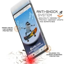 Note 7 Case Punkcase® LUCID 2.0 Black Series W/ PUNK SHIELD Screen Protector | Ultra Fit -Phone Vibe Shop drop LUCID 2 NOTE 7