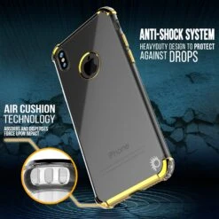 IPhone X Case, Punkcase [BLAZE SERIES] Protective Cover W/ PunkShield Screen Protector [Shockproof] [Slim Fit] For Apple IPhone 10 [Gold] -Phone Vibe Shop drop blaze iphone X