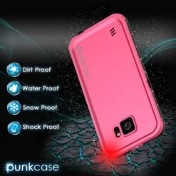 Galaxy S6 Waterproof Case PunkCase StudStar Pink Thin 6.6ft Underwater IP68 Shock/Dirt/Snow Proof -Phone Vibe Shop drop c3893f07 8fb0 4ff3 8b8a 2b0510de5bf8