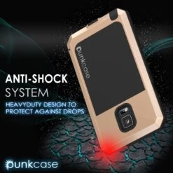 Note 4 Case, Punkcase® METALLIC Series GOLD W/ TEMPERED GLASS | Aluminum Frame -Phone Vibe Shop drop ca47cdec 2938 4748 af8e a5aff260d40d