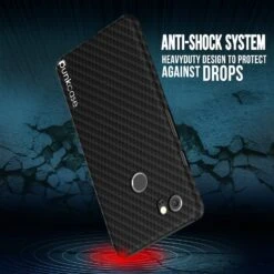 Google Pixel 2 XLCarbonShield Heavy Duty & Ultra Thin 2 Piece Dual Layer PU Leather Cover [shockproof][non Slip] With Tempered Glass Screen Protector For Google Pixel 2 XL [Jet Black] -Phone Vibe Shop drop carbon case google pixel 2 XL