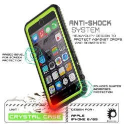 IPhone 6/6S Waterproof Case, PUNKcase CRYSTAL Light GreenW/ Attached Screen Protector| Warranty -Phone Vibe Shop drop crystal case iphone 6 3babb333 48e2 483c afa0 2c290d72fe27