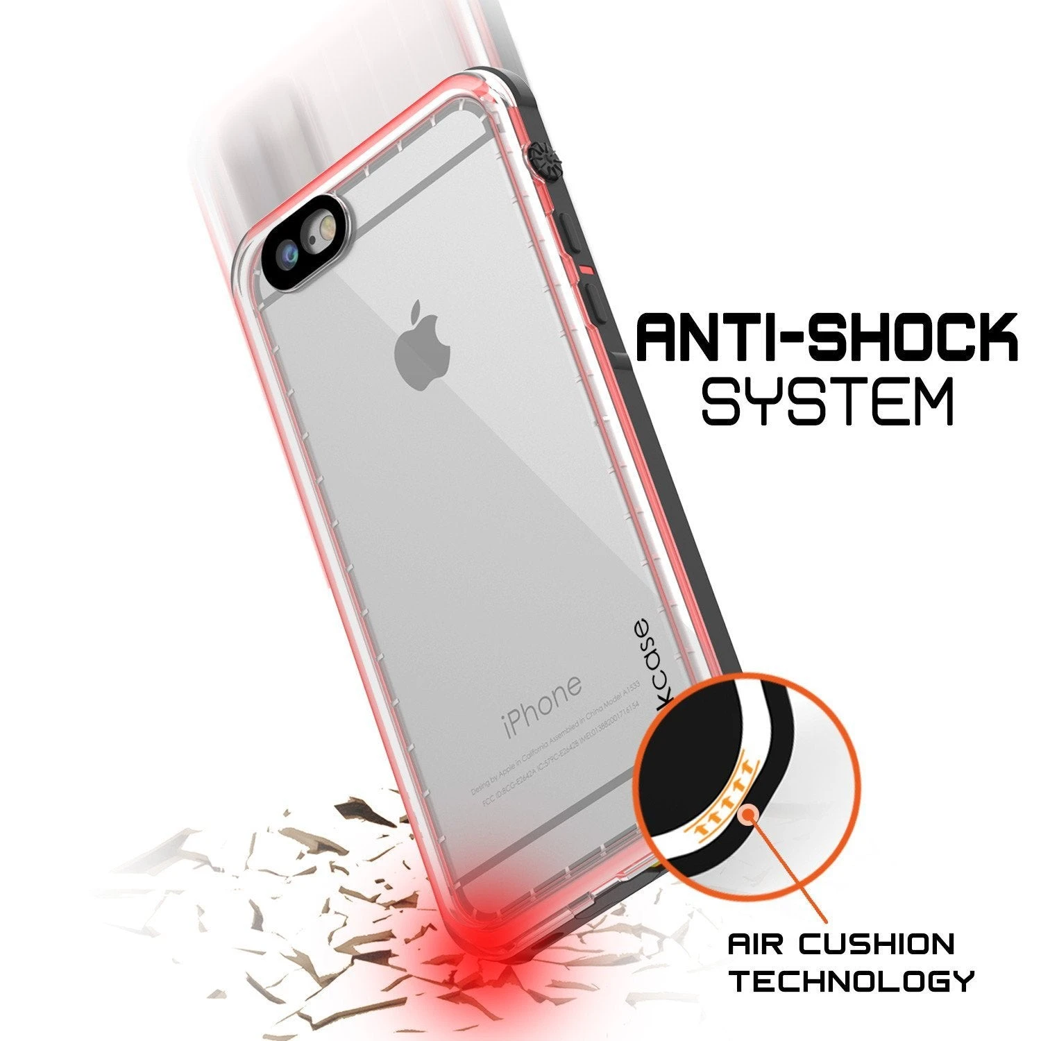 Apple IPhone 8 Waterproof Case, PUNKcase CRYSTAL Red W/ Attached Screen Protector| Warranty 7 Apple IPhone 8 Waterproof Case, PUNKcase CRYSTAL Red W/ Attached Screen Protector| Warranty - Image 5