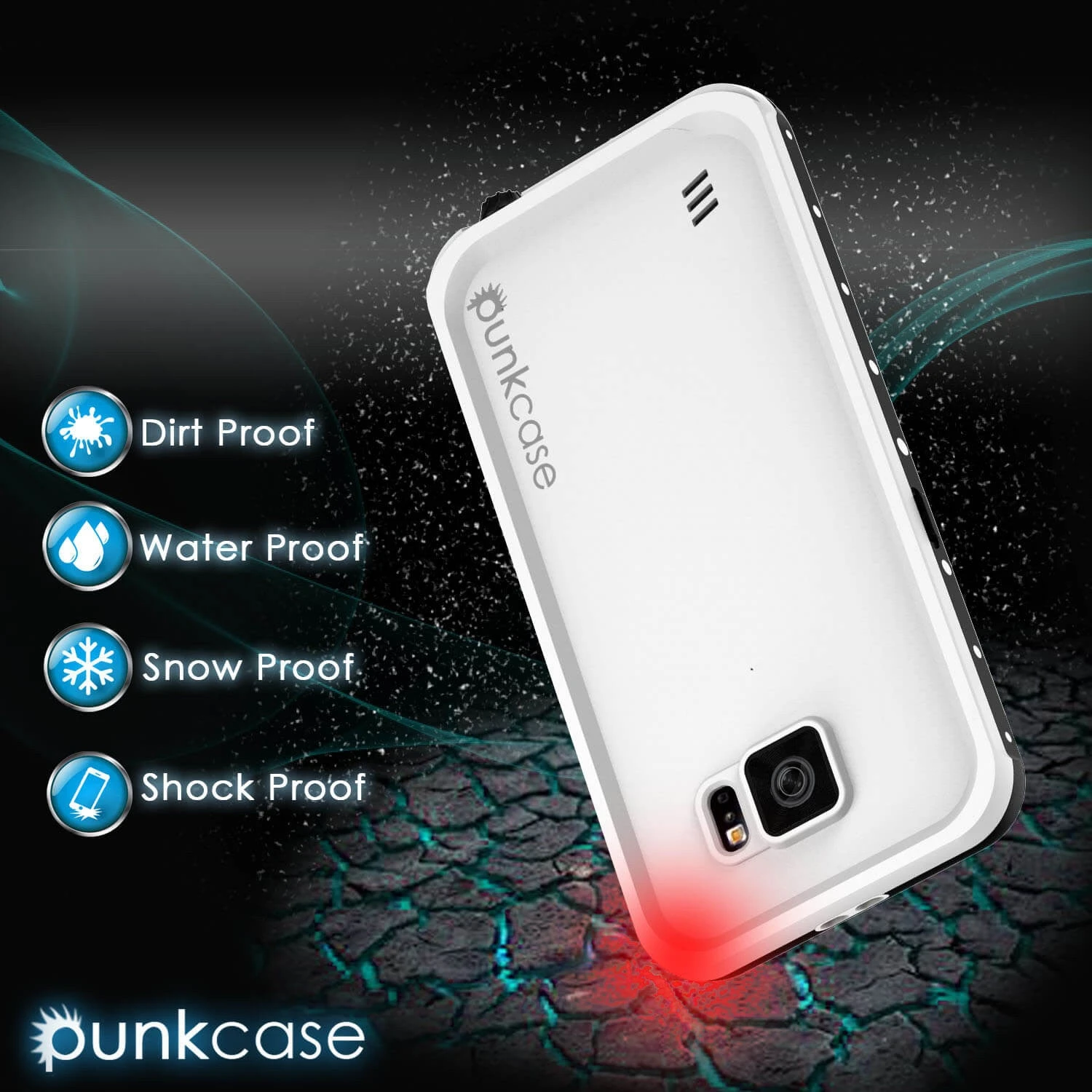 Galaxy S6 Waterproof Case, Punkcase StudStar White Thin 6.6ft Underwater IP68 Shock/Dirt/Snow Proof 5 Galaxy S6 Waterproof Case, Punkcase StudStar White Thin 6.6ft Underwater IP68 Shock/Dirt/Snow Proof - Image 3