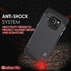 Galaxy S6 EDGE Case PunkCase Galactic Black Series Slim Armor Soft Cover W/ Screen Protector -Phone Vibe Shop drop galactic s6 edge