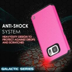 Galaxy S7 Case PunkCase Galactic Pink Series Slim Protective Armor Soft Cover Case W/ Tempered Glass -Phone Vibe Shop drop galactic s7 d39c1751 cbe7 4c9b a48e c918f45461af