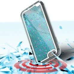 IPhone 7 Case, PunkCase LIQUID Teal Series, Protective Dual Layer Floating Glitter Cover -Phone Vibe Shop drop liquid iphone 7 b1412a06 3da1 4931 8cae 90451244c8fb