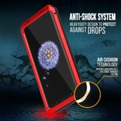 Galaxy S9 Metal Case, Heavy Duty Military Grade Rugged Armor Cover [shock Proof] Hybrid Full Body Hard Aluminum & TPU Design [non Slip] W/ Prime Drop Protection For Samsung Galaxy S9 [Red] -Phone Vibe Shop drop metallic case Galaxy S9 d884968a c9f5 4f10 b9dc e9eb479be68a