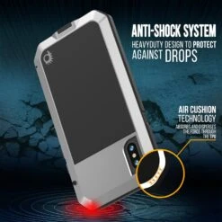 IPhone X Metal Case, Heavy Duty Military Grade Rugged Armor Cover [shock Proof] Hybrid Full Body Hard Aluminum & TPU Design -Phone Vibe Shop drop metallic case iphone X 3804e918 a994 4ced 84ea ad4c9b508ee4