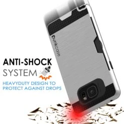 Galaxy Note 5 Case PunkCase SLOT Silver Series Slim Armor Soft Cover Case W/ Tempered Glass -Phone Vibe Shop drop slot note 5 892ea672 db15 41f9 8987 baf3406d433c