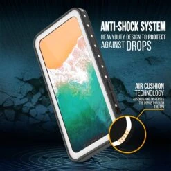 IPhone X Waterproof IP68 Case, Punkcase [White] [StudStar Series] [Slim Fit] [Dirtproof] -Phone Vibe Shop drop studstar iphone8