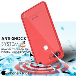 IPhone 8+ Plus Case [MASK Series] [RED] Full Body Hybrid Dual Layer TPU Cover W/ Protective Tempered Glass Screen Protector -Phone Vibe Shop drop themask phone 7 ae617296 060a 45b2 9a89 1283244d3882